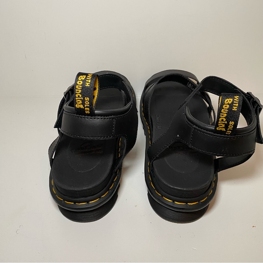 Dr. Doc Martens Blaire 3 Strap Pisa Leather Platform Flatform Sandals | Size 11 - Picture 12 of 16